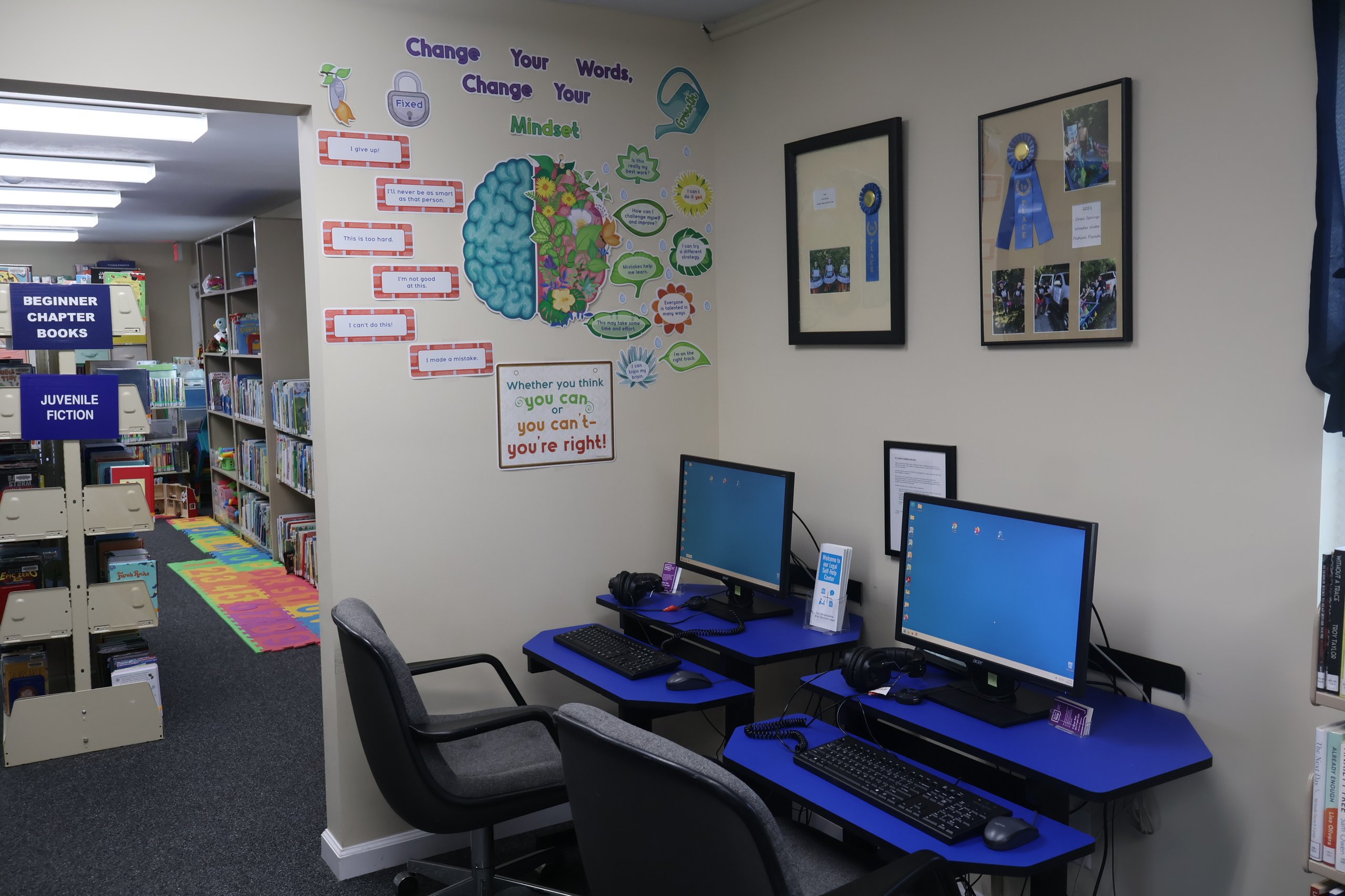 Computer area at Crab Orchard Library