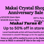 Makai-Crystal-Shop-6th-Anniversary-Sale-Energy-IL