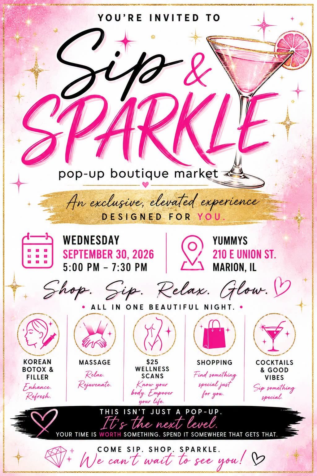 visit-Sip & Sparkle Pop Up